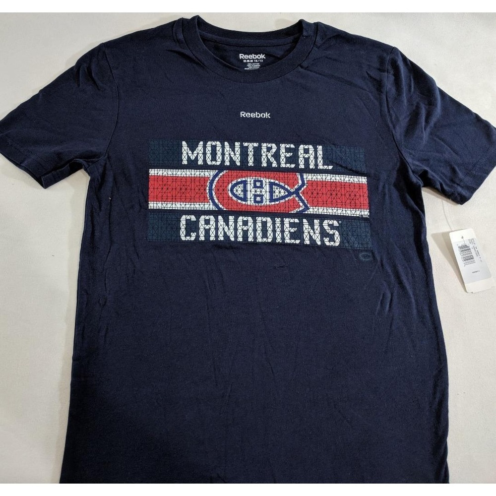 Reebok CCM Youth M 10/12 Montreal Canadiens NHL SS T-Shirt Tee Shirt NEW